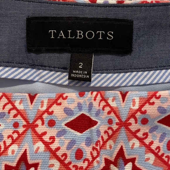 NWOT TALBOTS Canvas Cotton A- Line Skirt size 2 - Picture 4 of 8